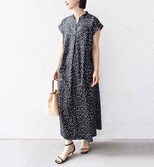 SHIPS for women「《予約》【WEB限定】〈手洗い可能〉リネン レーヨン コーティング ワンピース」|ワンピース|