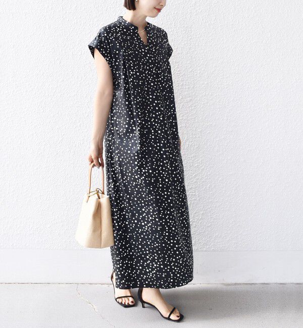 SHIPS for women「《予約》【WEB限定】〈手洗い可能〉リネン レーヨン コーティング ワンピース」|ワンピース|