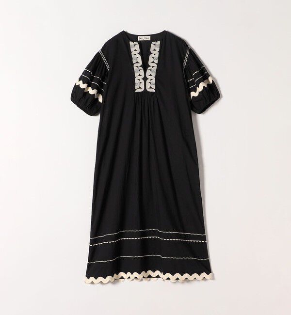 SHIPS any「bon_meur:〈洗濯機可能〉ジオメトリック エンブロイダリー パフ マキシ ワンピース」|ワンピース|