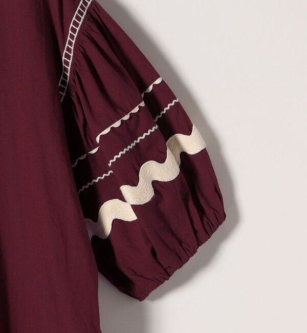 SHIPS any「bon_meur:〈洗濯機可能〉ジオメトリック エンブロイダリー パフ マキシ ワンピース」|ワンピース|