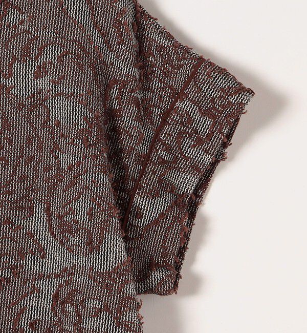 SHIPS any「《一部追加予約》SHIPS any:〈手洗い可能〉メッシュ ジャカード カフタン スキッパー ブラウス」|シャツ・ブラウス|