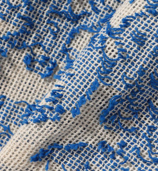 SHIPS any「《一部追加予約》SHIPS any:〈手洗い可能〉メッシュ ジャカード カフタン スキッパー ブラウス」|シャツ・ブラウス|