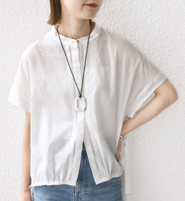 SHIPS for women「〈手洗い可能〉サッカー 裾 ドロスト ドルマン ブラウス 2」|シャツ・ブラウス|