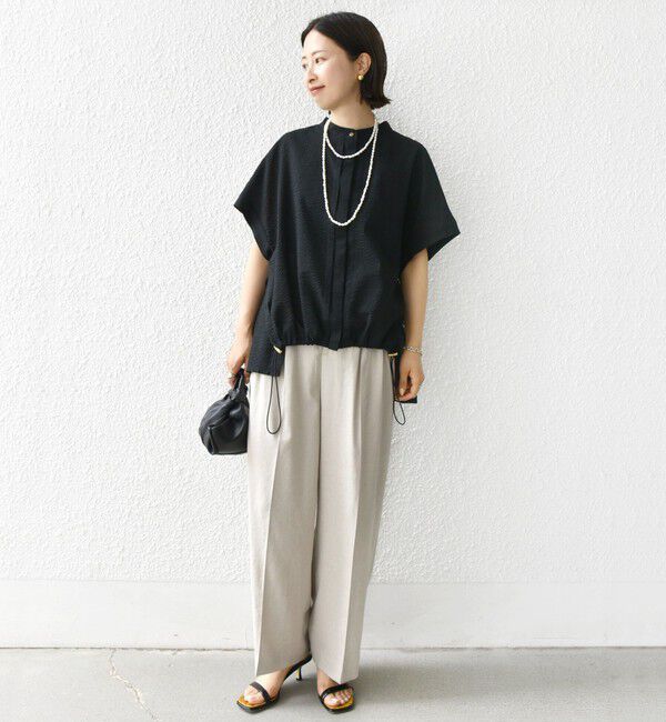 SHIPS for women「〈手洗い可能〉サッカー 裾 ドロスト ドルマン ブラウス 2」|シャツ・ブラウス|