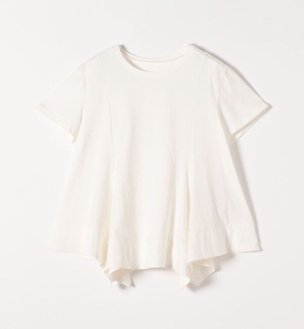 quaranciel「quaranciel:〈手洗い可能〉ハンカチーフヘム フレア クルーネック TEE」|Tシャツ・カットソー|