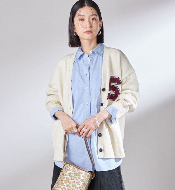 SHIPS for women「〈手洗い可能〉サガラ ワッペン レタード カーディガン」|カーディガン|