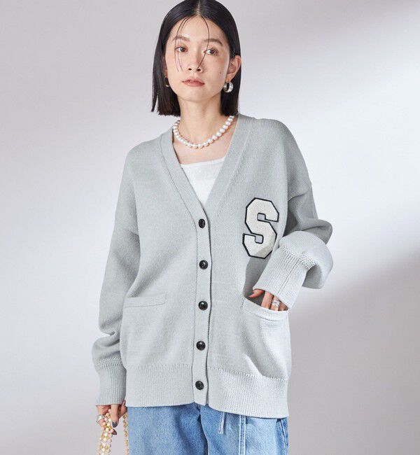 SHIPS for women「〈手洗い可能〉サガラ ワッペン レタード カーディガン」|カーディガン|