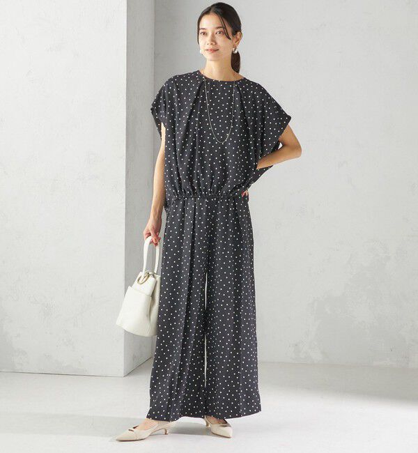 SHIPS for women「〈手洗い可能〉ドット / 無地 タック ギャザー ワイド パンツ」|その他|