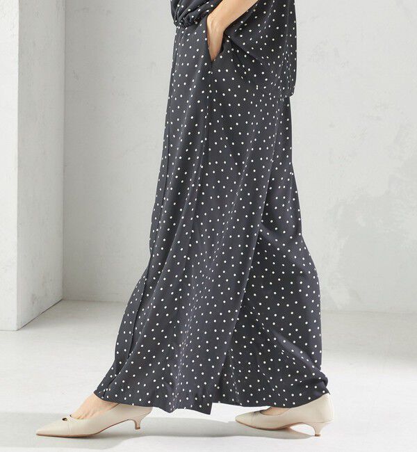 SHIPS for women「〈手洗い可能〉ドット / 無地 タック ギャザー ワイド パンツ」|その他|