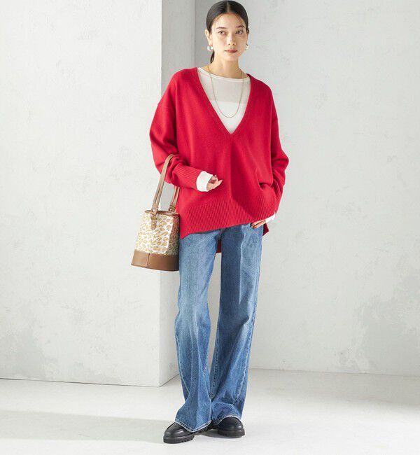 SHIPS for women「〈手洗い可能〉ウール カシミヤ Vネック プルオーバー」|ニット・セーター|