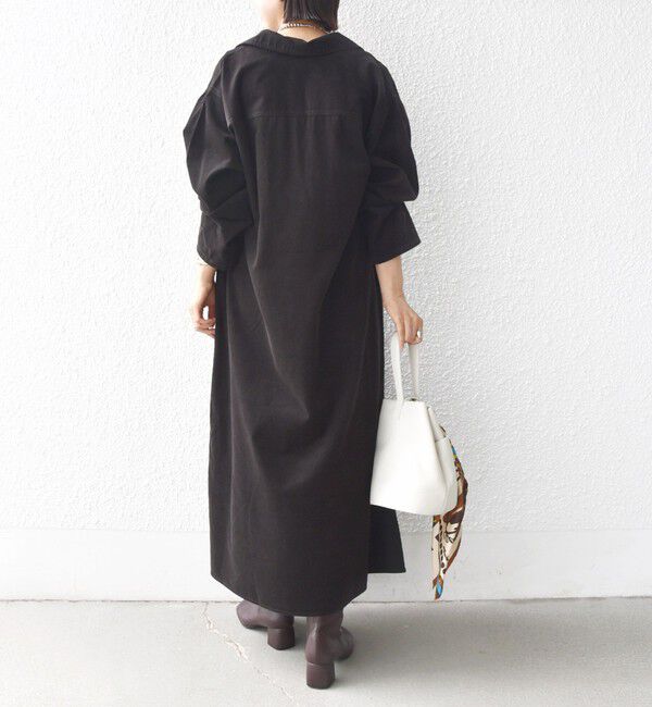 SHIPS for women「【WEB限定】〈洗濯機可能〉スキッパー コーデュロイ ワンピース」|ワンピース|