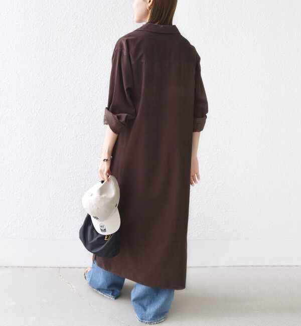 SHIPS for women「【WEB限定】〈洗濯機可能〉スキッパー コーデュロイ ワンピース」|ワンピース|