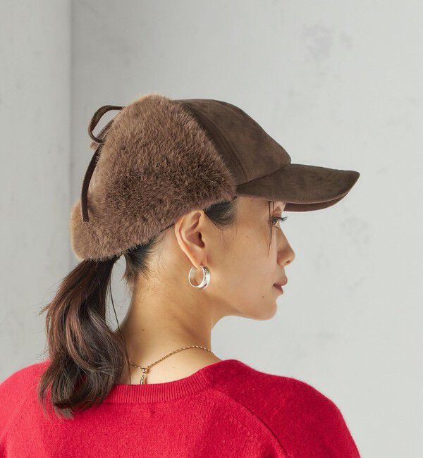 SHIPS for women「Revis.: ポリエステル スエード フライト キャップ」|キャップ・キャスケット|