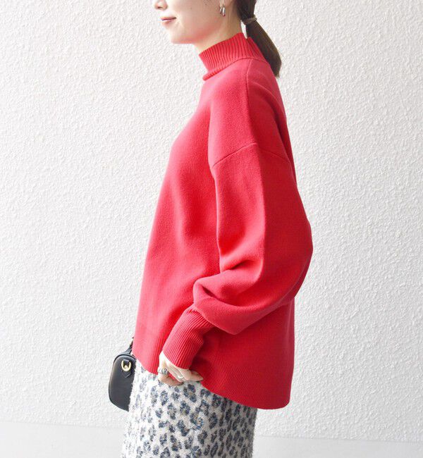 SHIPS any「SHIPS any:〈洗濯機可能〉ハイネック ボリュームスリーブ ロングリブ ニット プルオーバー」|ニット・セーター|