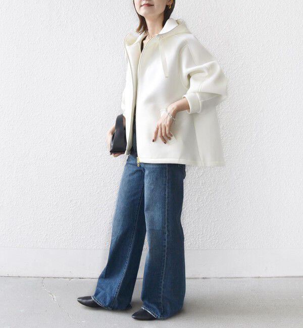 SHIPS for women「【WEB限定】〈手洗い可能〉ダンボール ダブルジップ フーディー 3」|パーカー|