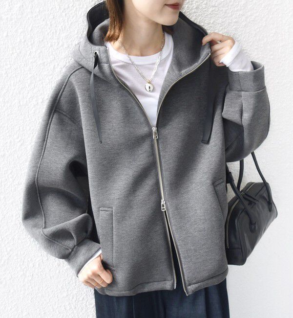 SHIPS for women「【WEB限定】〈手洗い可能〉ダンボール ダブルジップ フーディー 3」|パーカー|