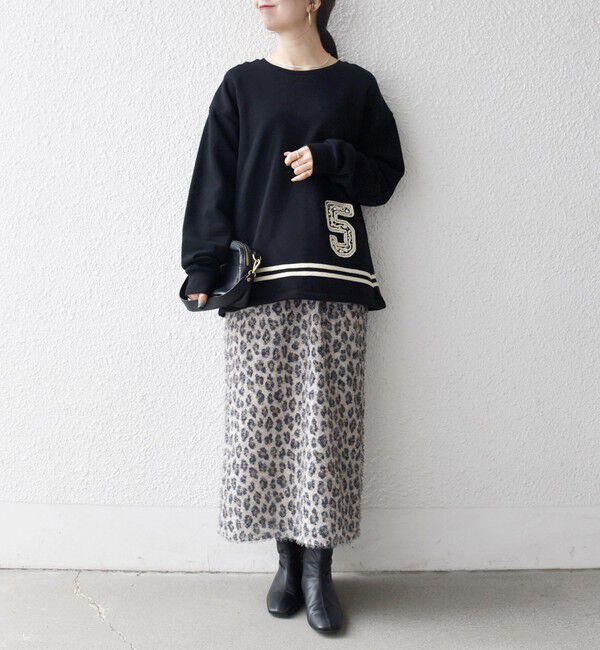 SHIPS any「SHIPS any:〈洗濯機可能〉裏起毛 パールモチーフ 刺繍 ワイド スウェット」|スウェット・ジャージ|