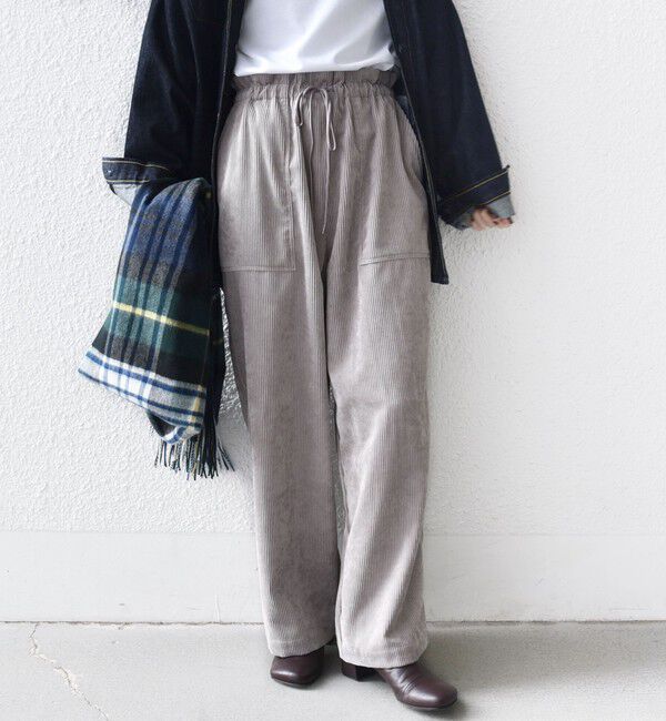 SHIPS for women「〈洗濯機可能〉TUMUGITO(R) コーデュロイ ドロスト パンツ 2」|その他|