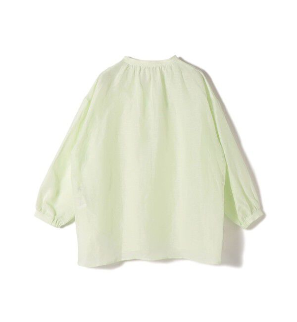 SHIPS for women「《一部追加予約》〈手洗い可能〉IMPERIAL LINEN 混 バンドカラー スキッパー シャツ」|シャツ・ブラウス|