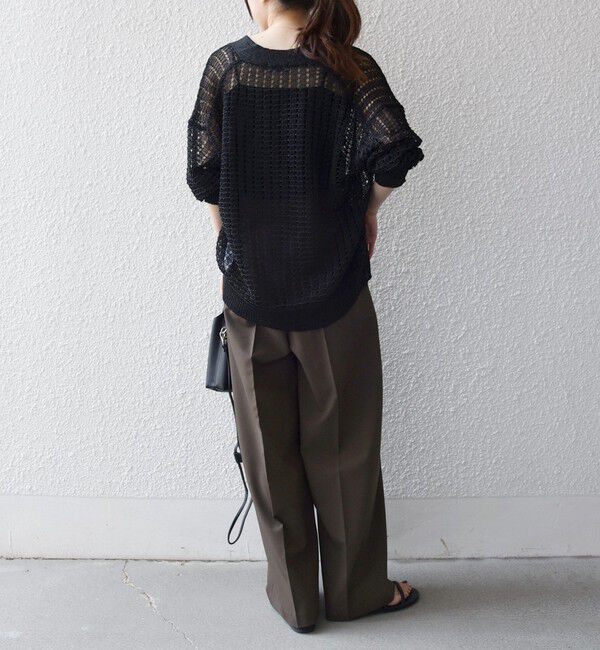 SHIPS any「《一部追加予約》SHIPS any:〈手洗い可能〉2タック ワイド パンツ」|スラックス|