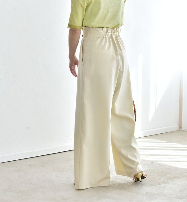 quaranciel「quaranciel:〈洗濯機可能〉ゴールドボタン ハイウエスト ワイド パンツ」|その他|