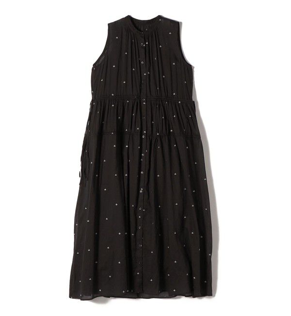 SHIPS for women「《一部追加予約》〈手洗い可能〉コットン オーガンジー 刺繍 ウエスト ドロスト ワンピース」|ワンピース|