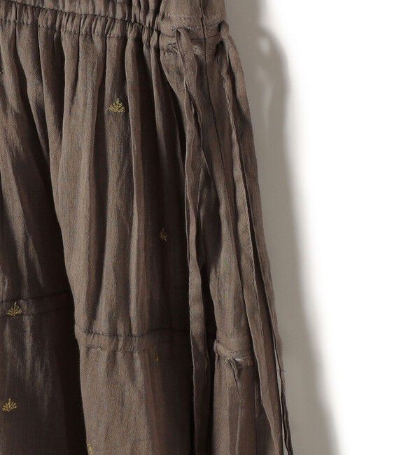 SHIPS for women「《一部追加予約》〈手洗い可能〉コットン オーガンジー 刺繍 ウエスト ドロスト ワンピース」|ワンピース|