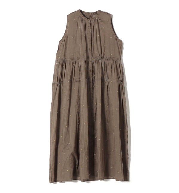 SHIPS for women「《一部追加予約》〈手洗い可能〉コットン オーガンジー 刺繍 ウエスト ドロスト ワンピース」|ワンピース|