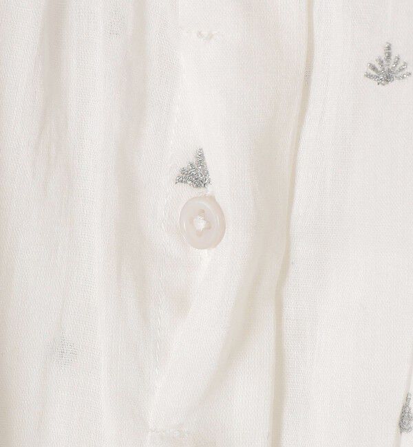 SHIPS for women「《予約》〈手洗い可能〉コットン オーガンジー リーフ 刺繍 羽織 ブラウス」|シャツ・ブラウス|