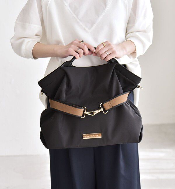 quaranciel「《予約》quaranciel: ラインベルト 2way ショルダー トート バッグ（A4対応）」|トートバッグ|