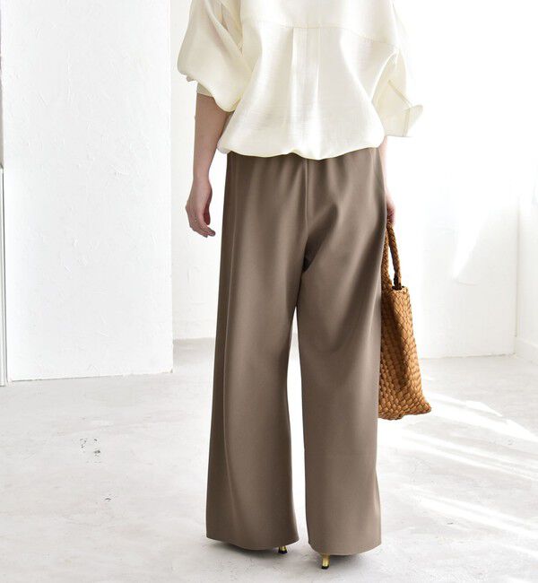 quaranciel「《予約》quaranciel:〈手洗い可能〉バイアス ストレッチ イージー ワイド パンツ」|その他|