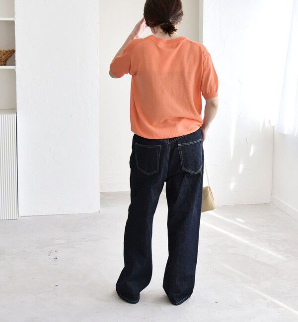 quaranciel「《予約》quaranciel:〈接触冷感/手洗い可能〉コンパクト シアー ニット TEE」|ニット・セーター|