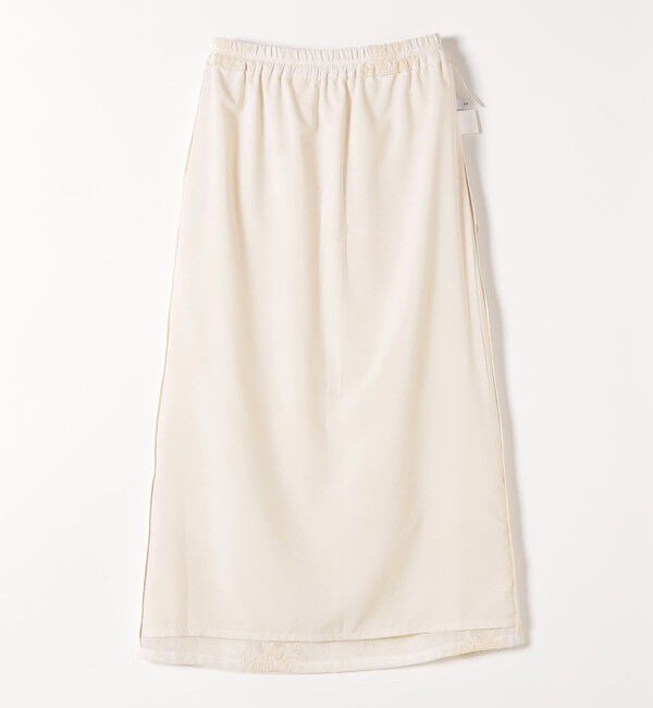 SHIPS any「《予約》SHIPS any:〈洗濯機可能〉メッシュ レース エンブロイダリー Iライン スカート」|タイト|