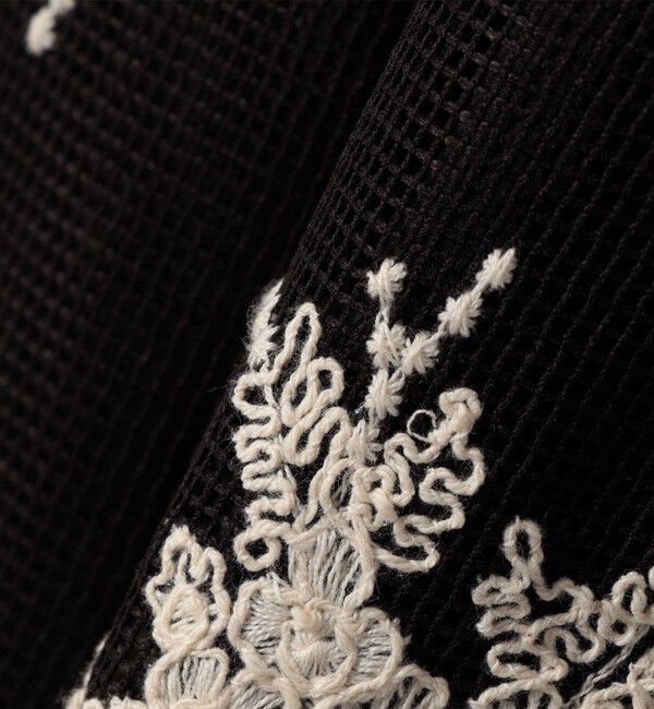 SHIPS any「《予約》SHIPS any:〈洗濯機可能〉メッシュ レース エンブロイダリー Iライン スカート」|タイト|