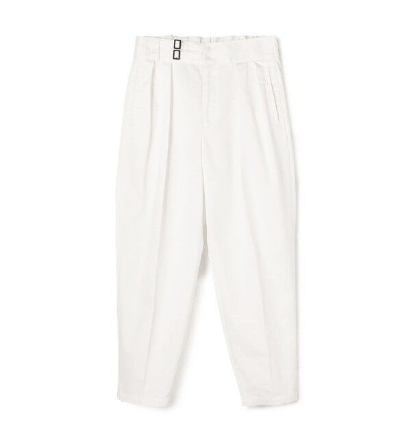 TOMORROWLAND MENS「ポリエステルコットンツイル ダブルバックルパンツ」|その他|11 ホワイト