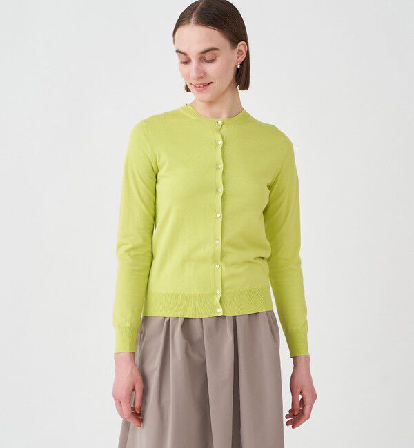 Ballsey「ハイゲージコットン クルーネックカーディガン」|カーディガン|