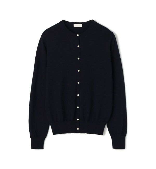 Ballsey「ハイゲージコットン クルーネックカーディガン」|カーディガン|69 ネイビー
