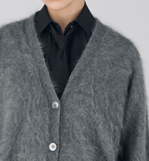 DES PRES「ピュアカシミヤファー Vネックカーディガン」|カーディガン|