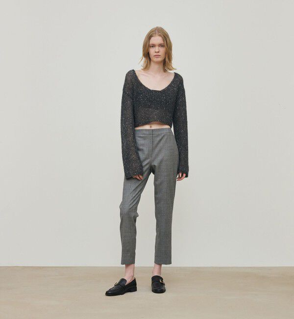 DES PRES「フランネルウールストレッチ シガレットパンツ」|スラックス|