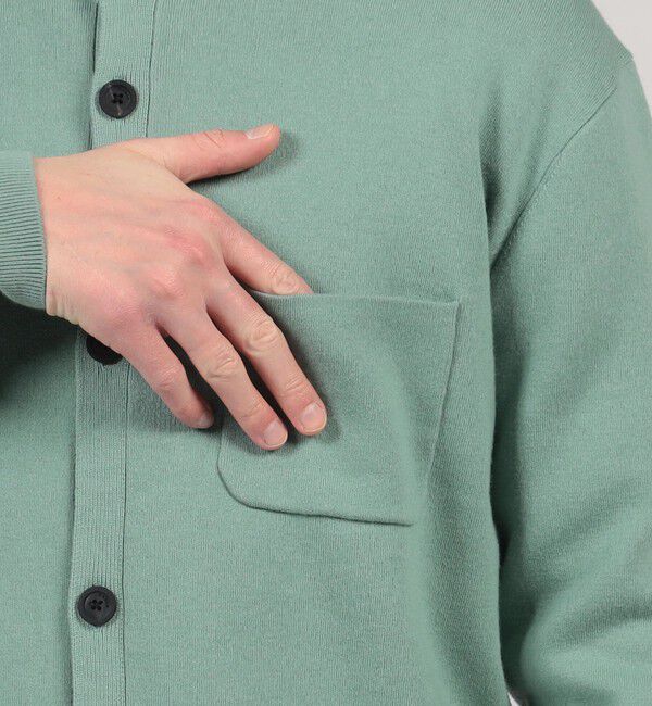 CABaN「CABaN コットンカシミヤ ポケットクルーネックカーディガン」|ニット・セーター|