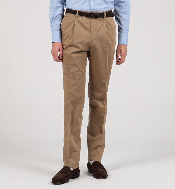 TOMORROWLAND MENS「コットンポリエステル 1プリーツスリムスラックス」|スラックス|