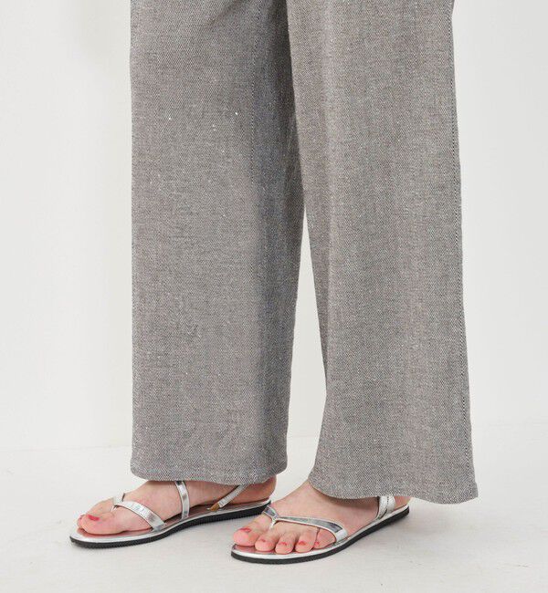 GALERIE VIE「コットンリネンストレッチ イージーワイドパンツ」|その他|