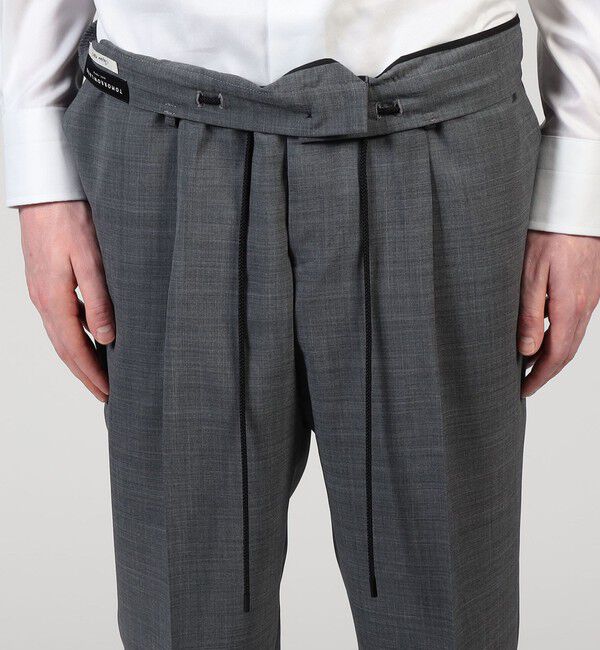 TOMORROWLAND MENS「Super120'sウールポリエステル 1プリーツイージースラックス」|スラックス|