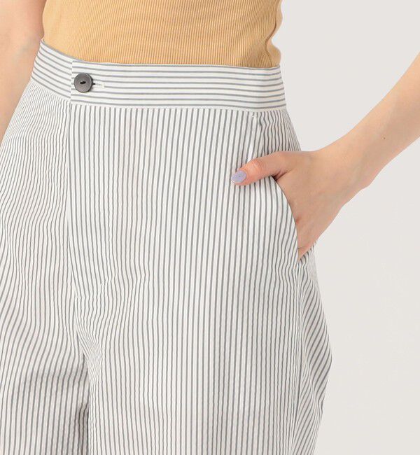 GALERIE VIE「コットンサッカー イージーストレートパンツ」|チノ|