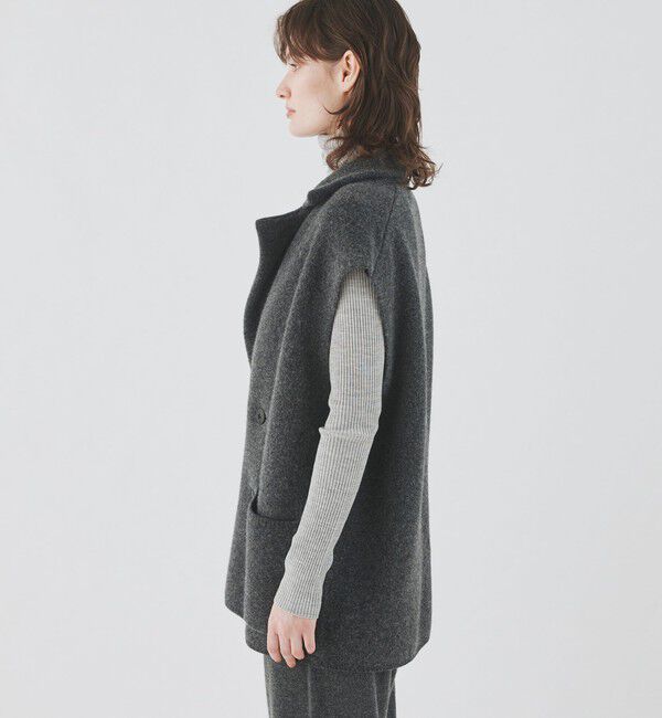 GALERIE VIE「ラムズウール スリーブレスダブルジャケット」|ベスト・ジレ|