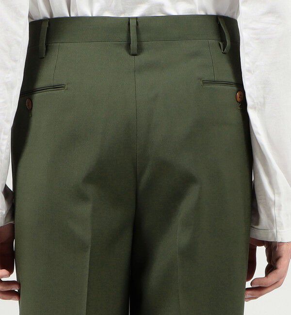 TOMORROWLAND MENS「ペーパーウール イン2プリーツストレートスラックス」|スラックス|