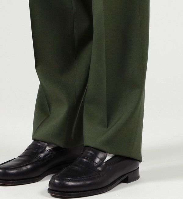 TOMORROWLAND MENS「ペーパーウール イン2プリーツストレートスラックス」|スラックス|