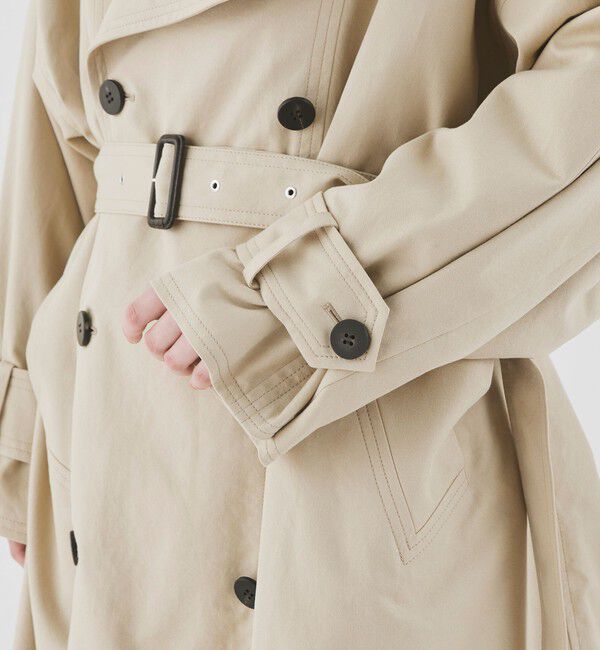 GALERIE VIE「ノンマーセライズドコットンギャバジン ボリュームトレンチコート」|トレンチコート|