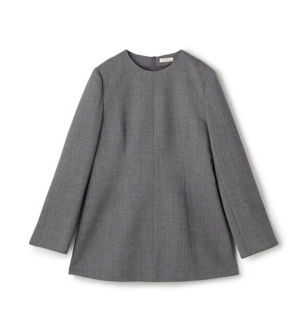DES PRES「ウールジョーゼット プルオーバーブラウス」|シャツ・ブラウス|15 グレー