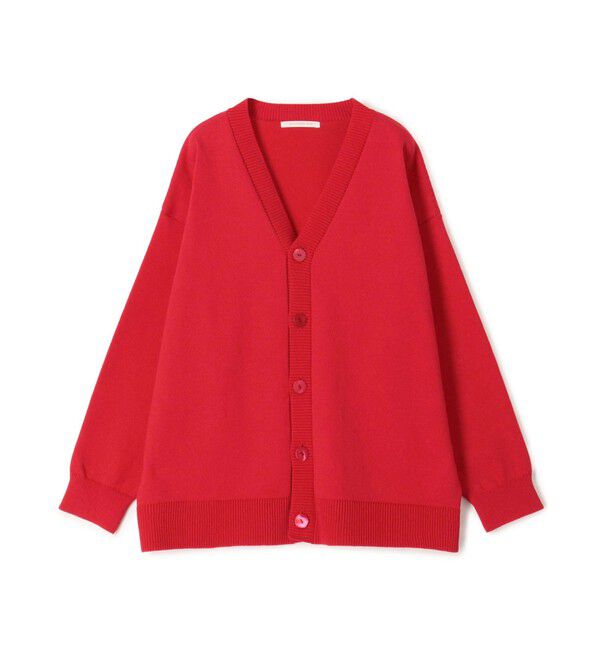 GALERIE VIE「ウェーブコットン Vネックカーディガン」|カーディガン|35 レッド